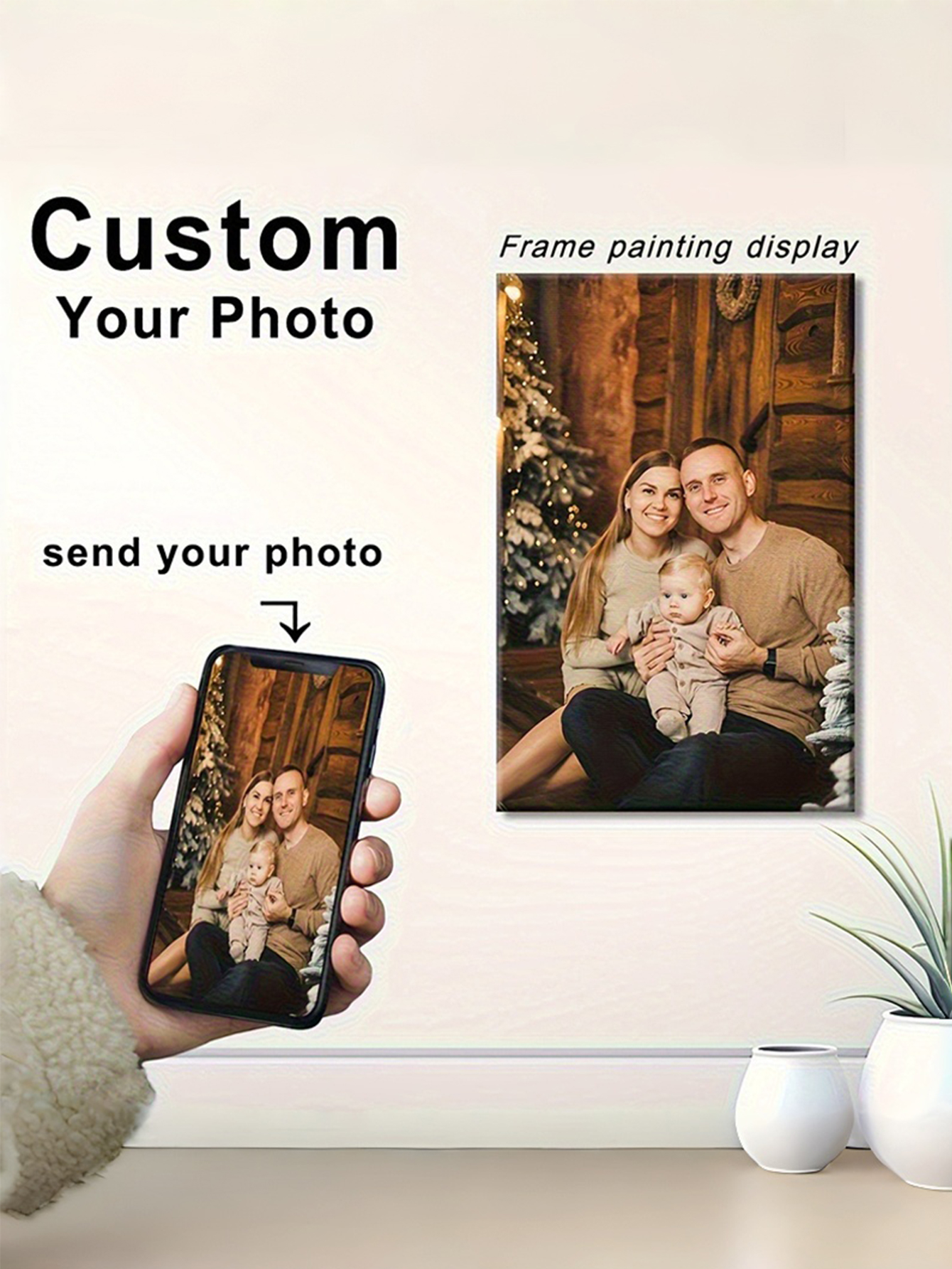 Custom Wood-Framed Canvas 2D Flat Artwork